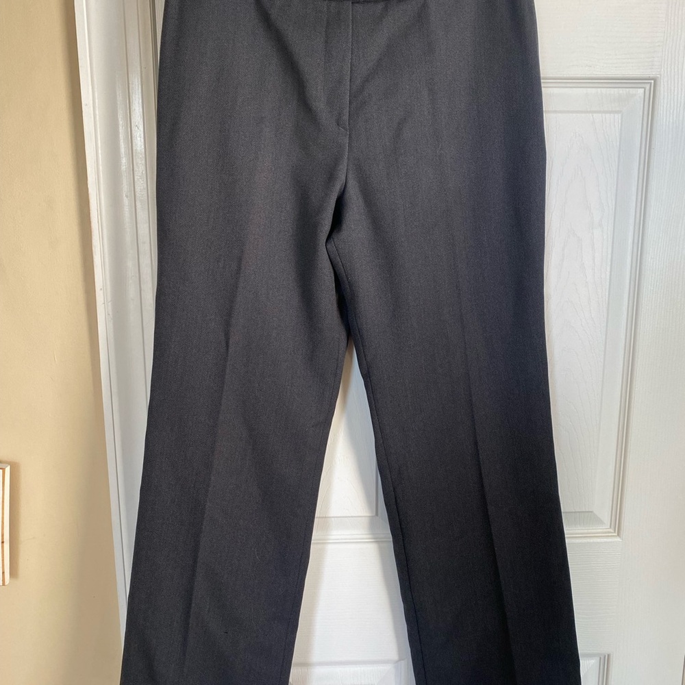 Bernard Zins black women’s wool wide leg dress pants size 10